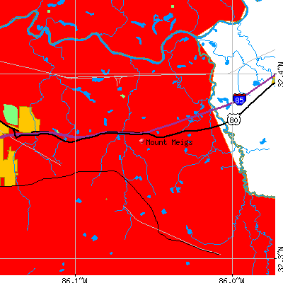 Mount Meigs map