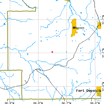 Braggs-Prairie Hill map