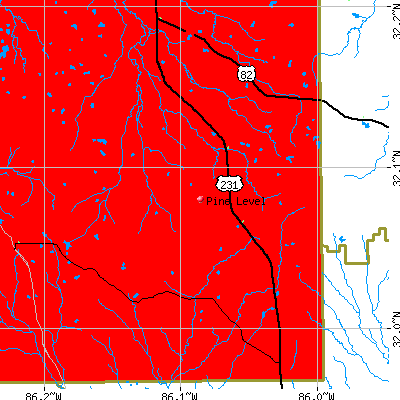 Pine Level map