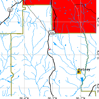 Petrey-Highland Home map