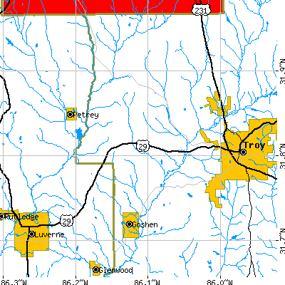 Goshen-Shady Grove map