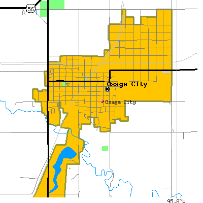 Osage City map