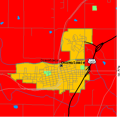 Osawatomie map