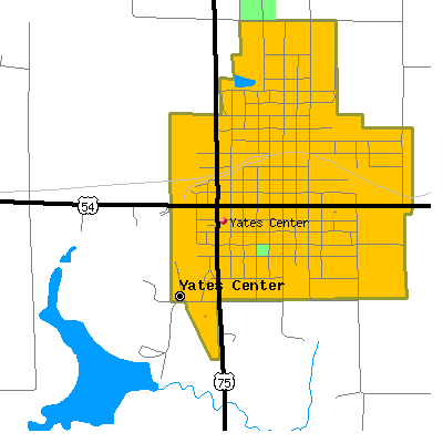 Yates Center map