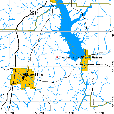 Shorterville map