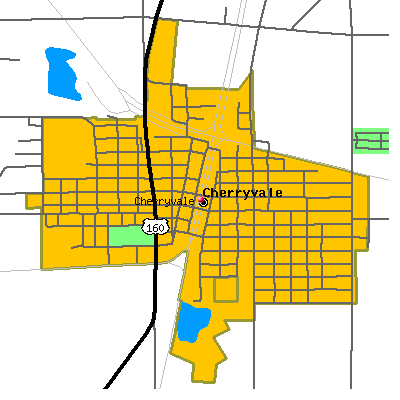 Cherryvale map