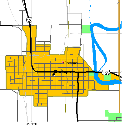 Chetopa map