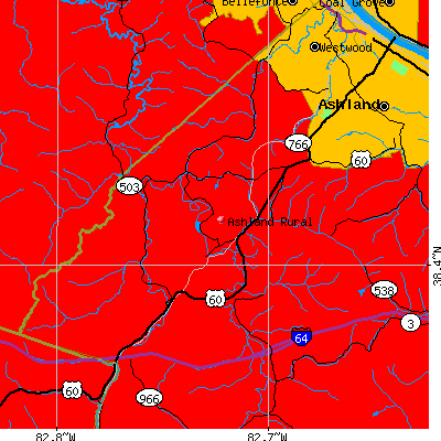 Ashland Rural map