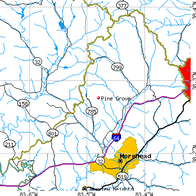 Pine Grove map