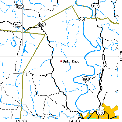 Bald Knob map