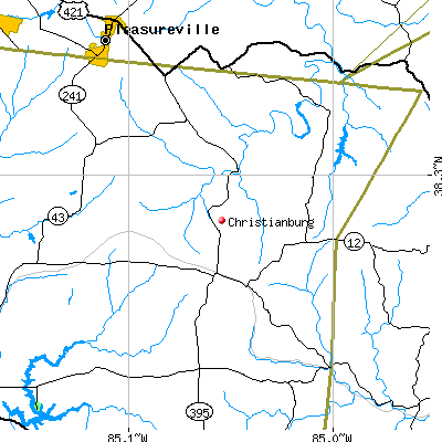 Christianburg map