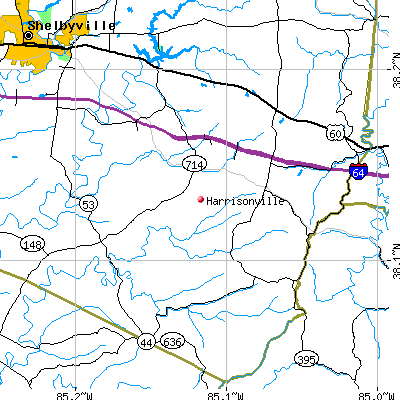Harrisonville map