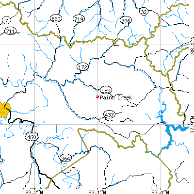 Paint Creek map