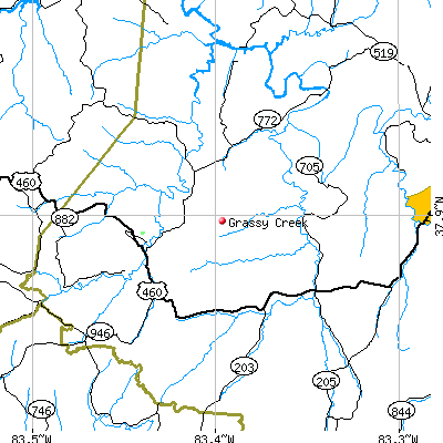 Grassy Creek map