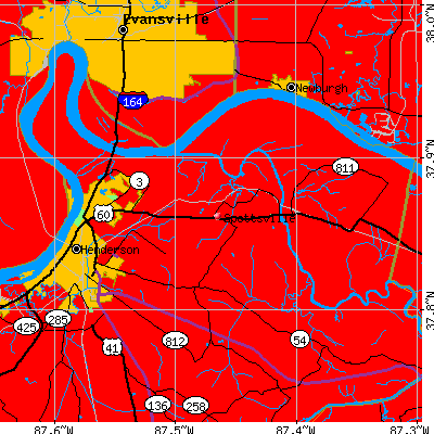 Spottsville map