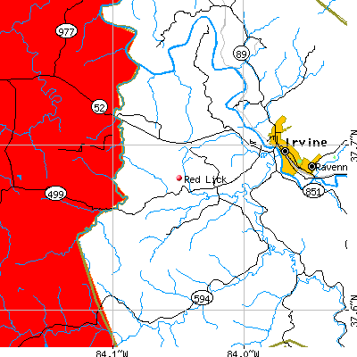 Red Lick map