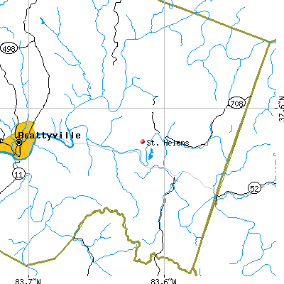 St. Helens map
