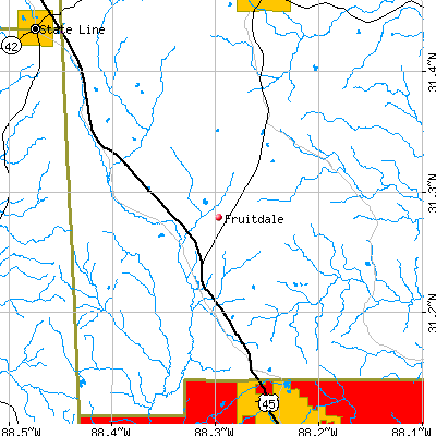 Fruitdale map