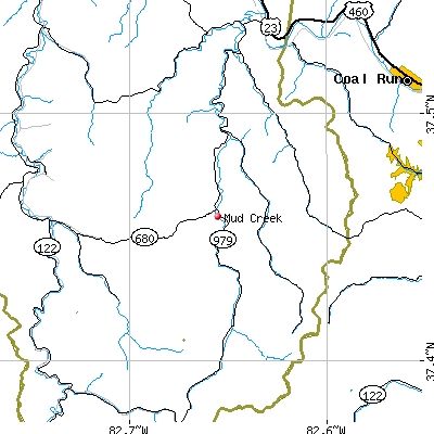 Mud Creek map