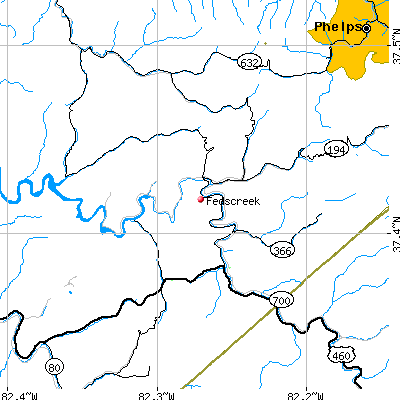 Fedscreek map