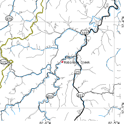 Robinson Creek map