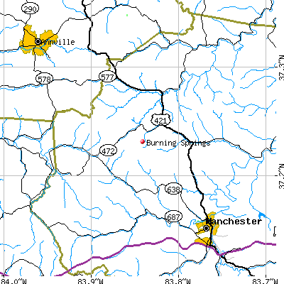 Burning Springs map