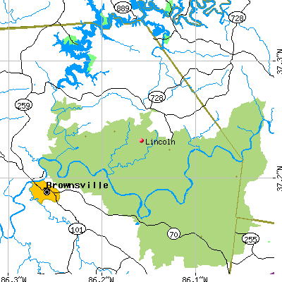 Lincoln map