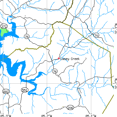 Casey Creek map