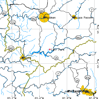 Carr Fork map