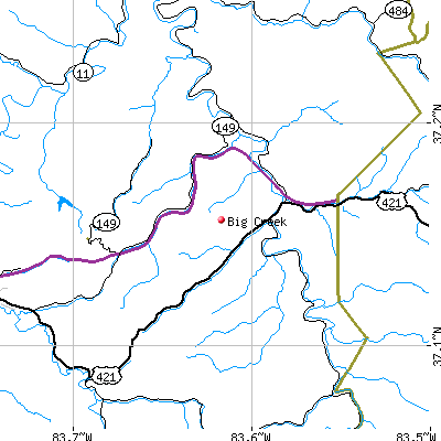 Big Creek map