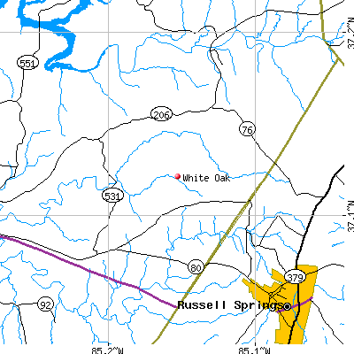 White Oak map