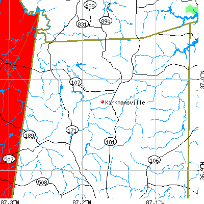 Kirkmansville map