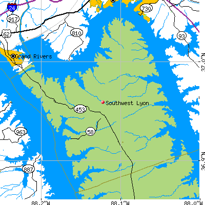 Southwest Lyon map