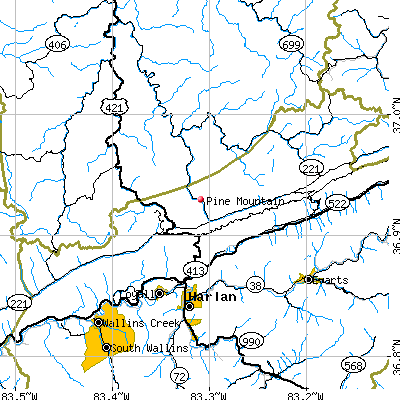 Pine Mountain map