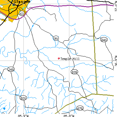 Temple Hill map