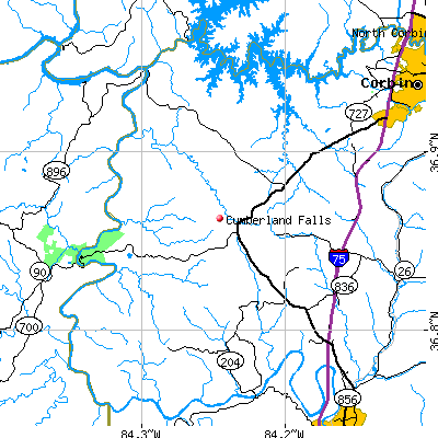 Cumberland Falls map