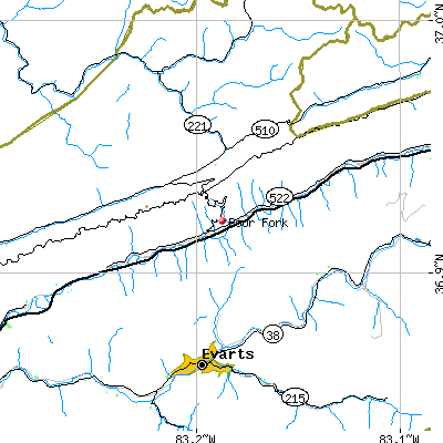 Poor Fork map
