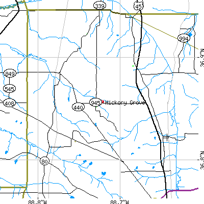 Hickory Grove map