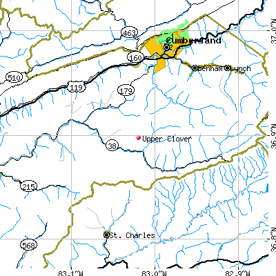 Upper Clover map