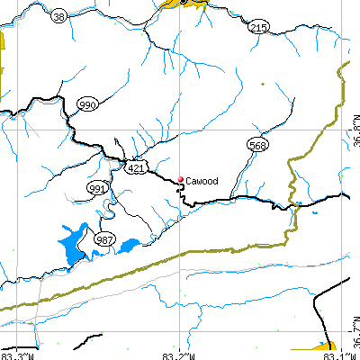 Cawood map