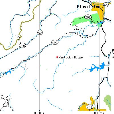 Kentucky Ridge map