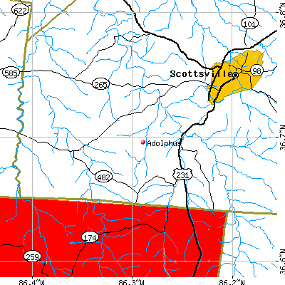 Adolphus map