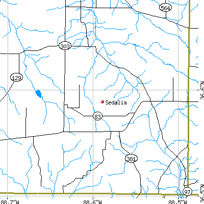 Sedalia map