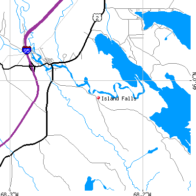 Island Falls map