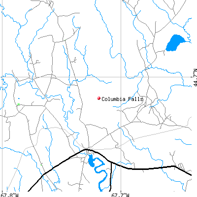 Columbia Falls map