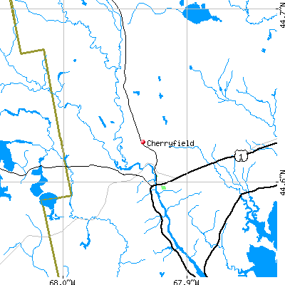 Cherryfield map