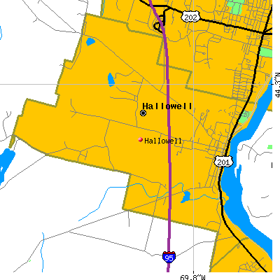 Hallowell map