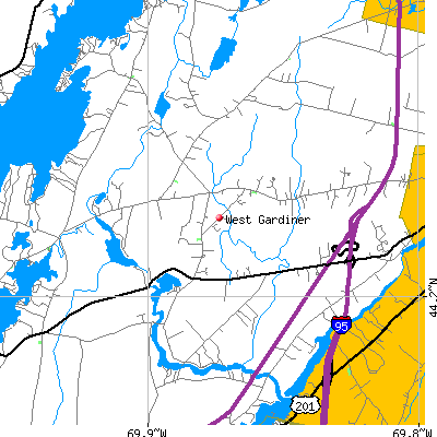 West Gardiner map