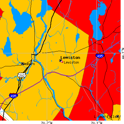 Lewiston map