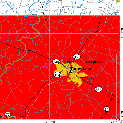 District 1, Taneytown map